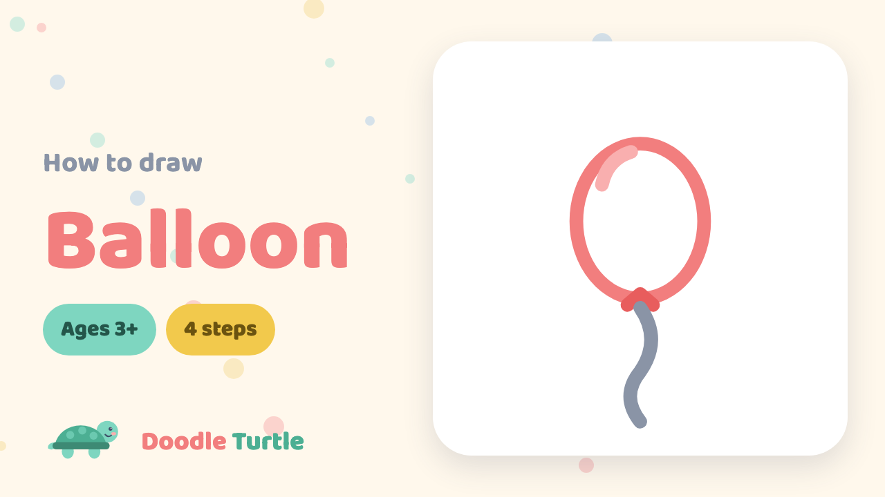 How to draw a balloon — slow draw-along video