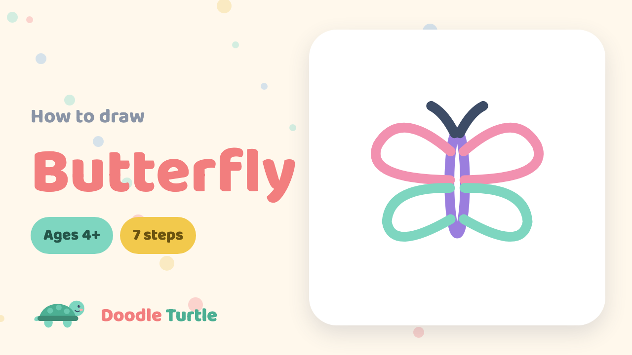 How to draw a butterfly — slow draw-along video