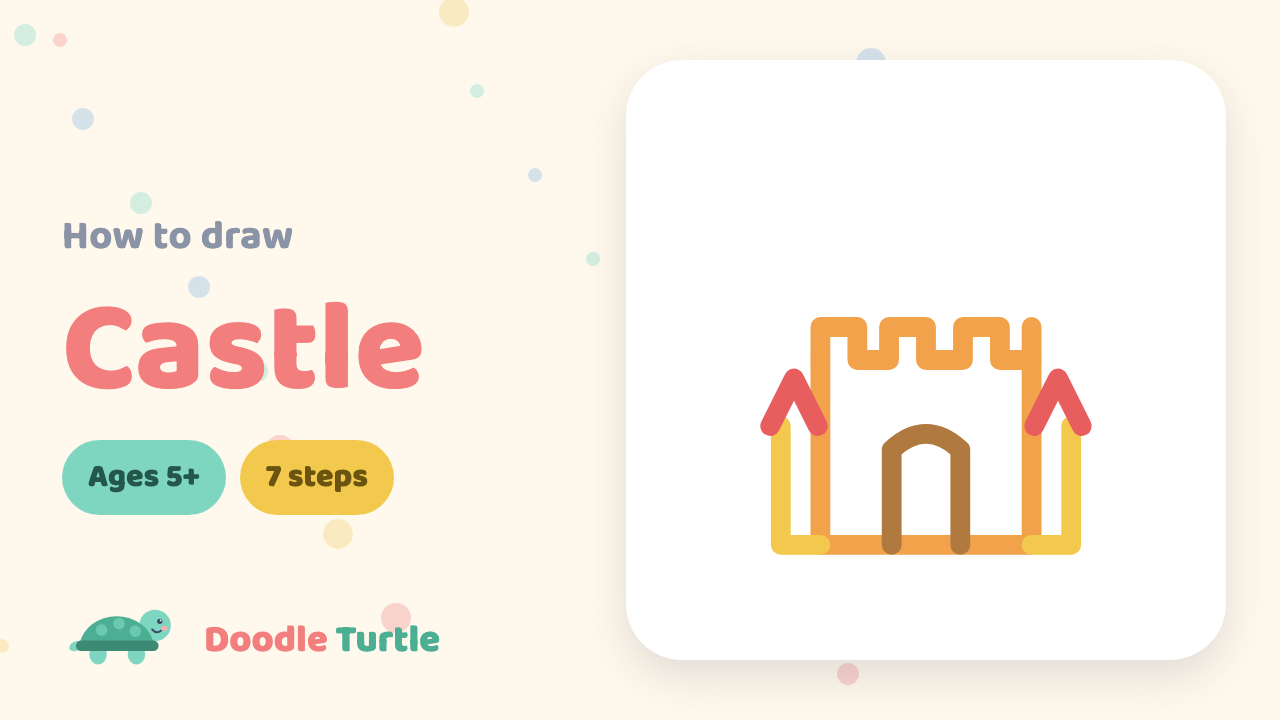 How to draw a castle — slow draw-along video