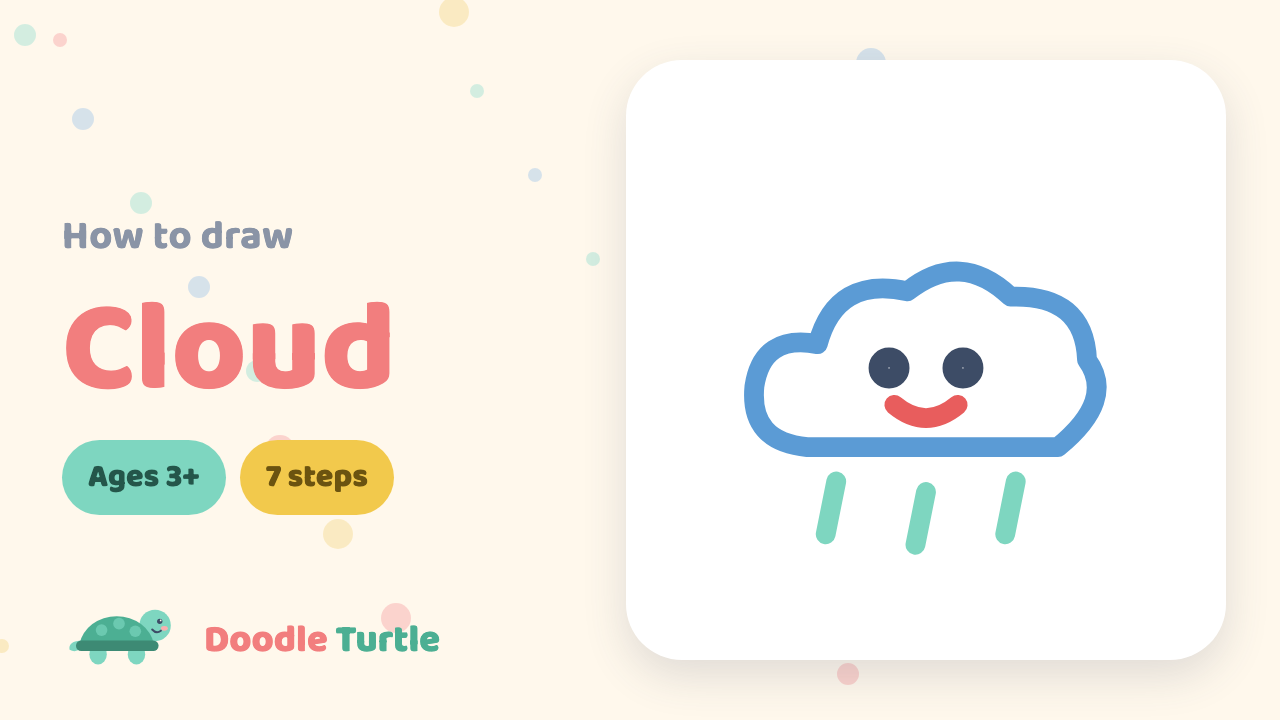 How to draw a cloud — slow draw-along video