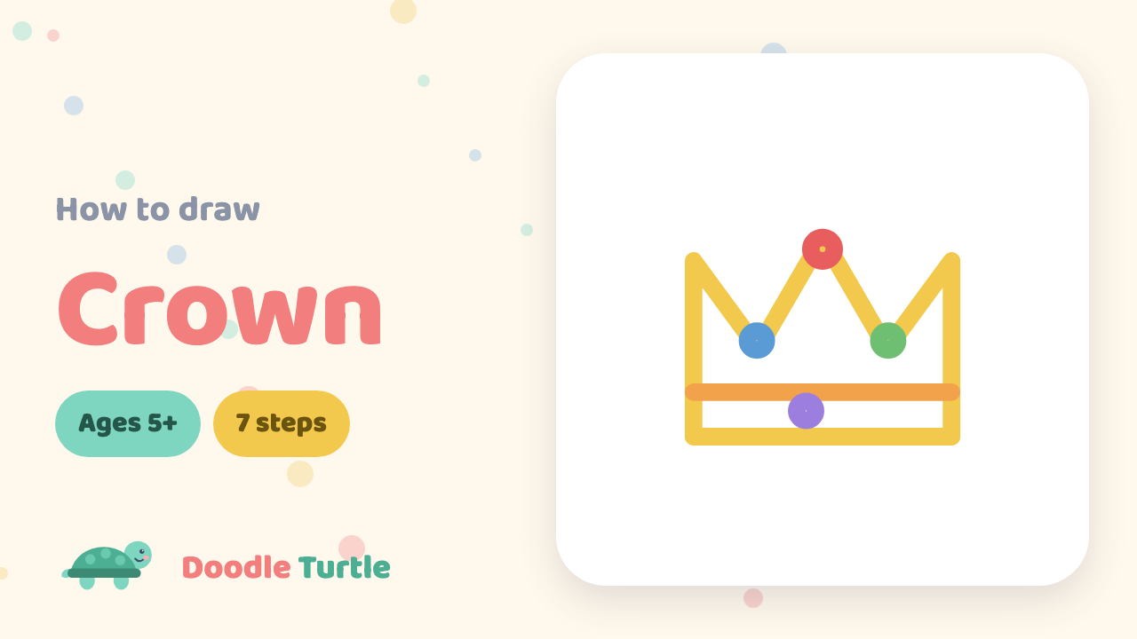 How to draw a crown — slow draw-along video