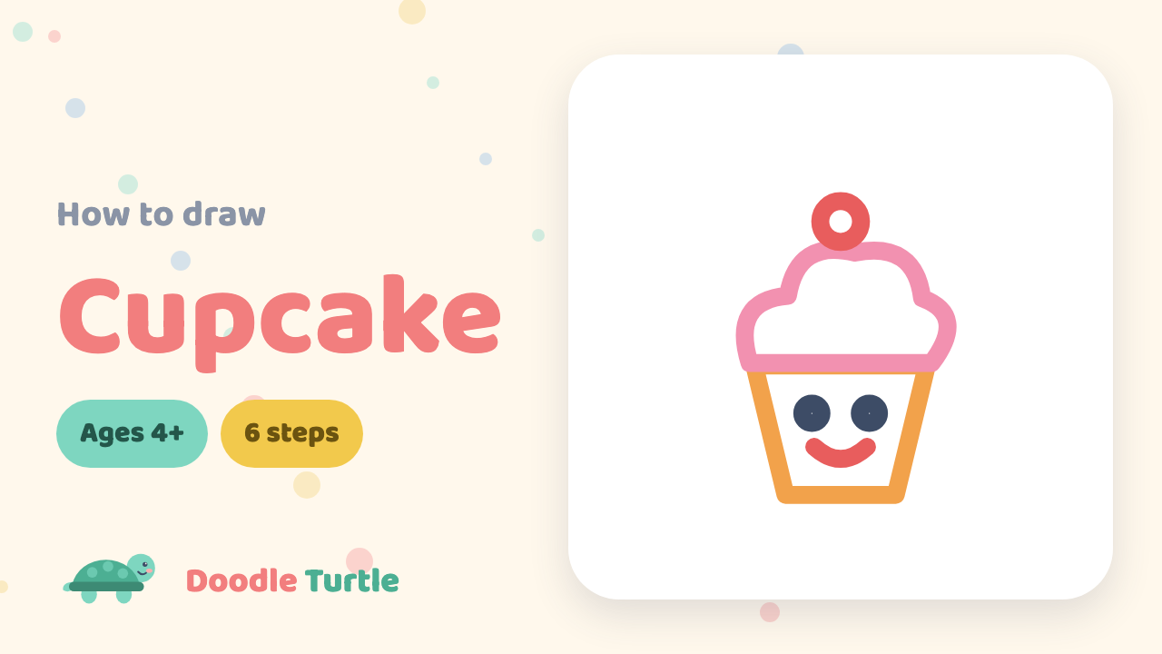 How to draw a cupcake — slow draw-along video