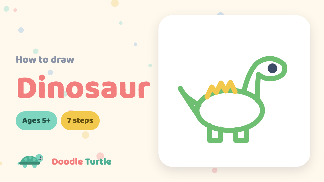 How to draw a dinosaur — slow draw-along video