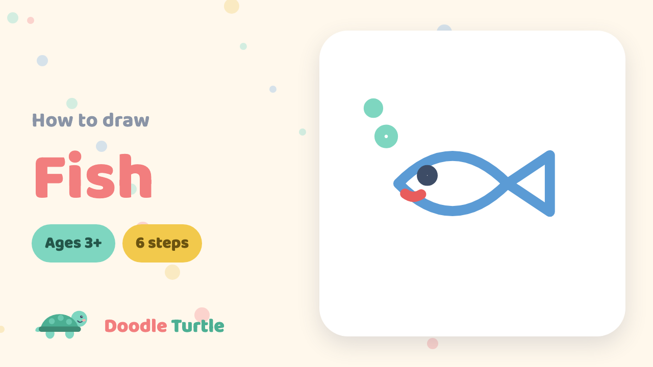 How to draw a fish — slow draw-along video