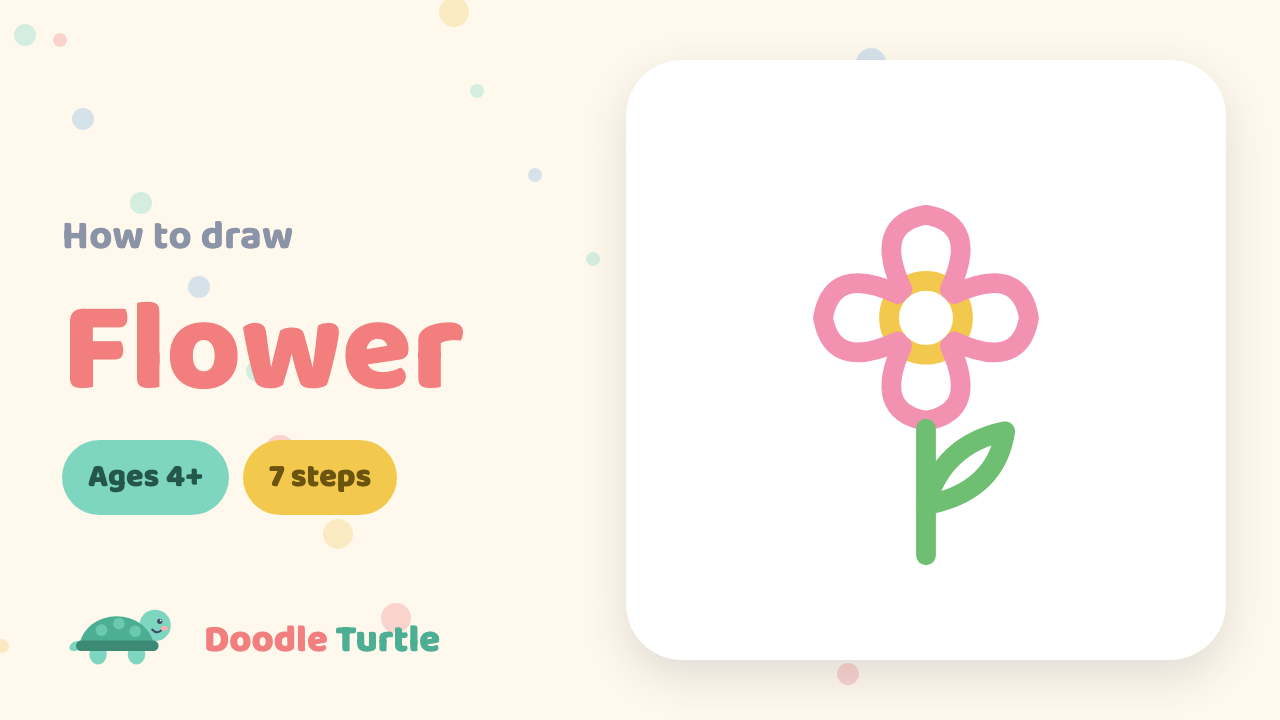 How to draw a flower — slow draw-along video