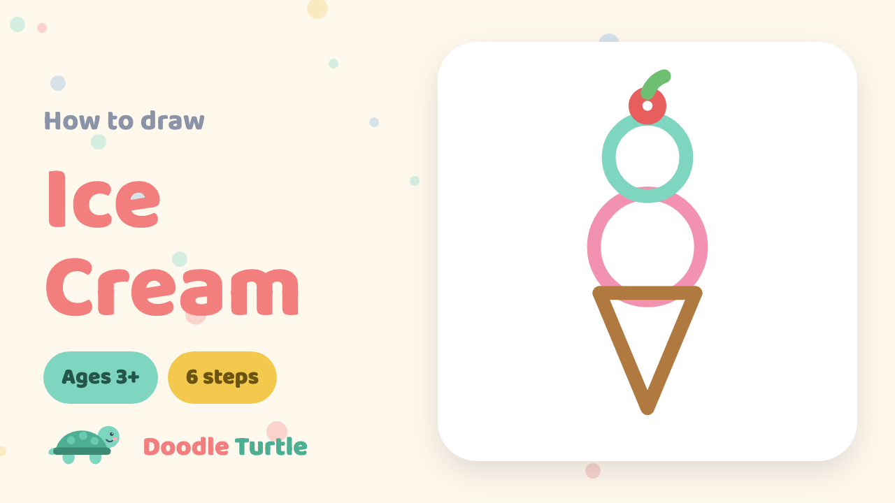 How to draw an ice cream — slow draw-along video