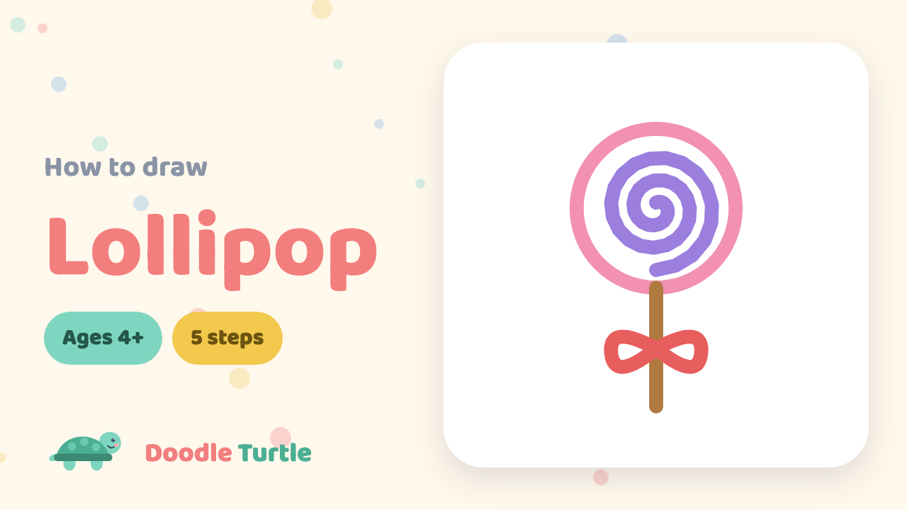 How to draw a lollipop — slow draw-along video