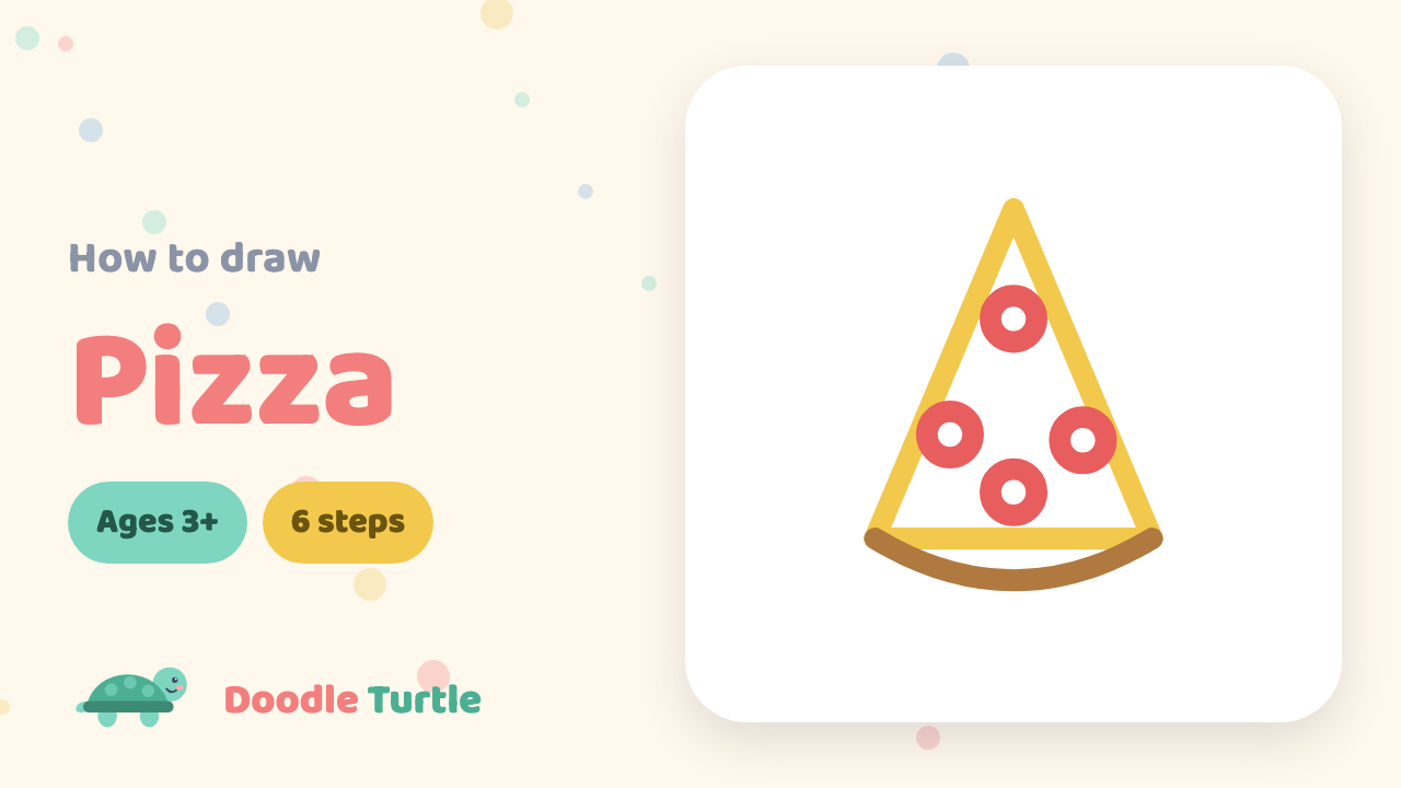 How to draw a pizza — slow draw-along video