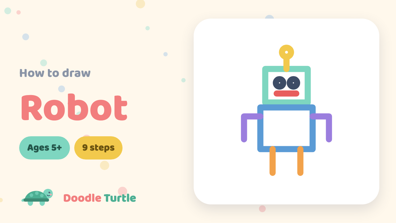 How to draw a robot — slow draw-along video