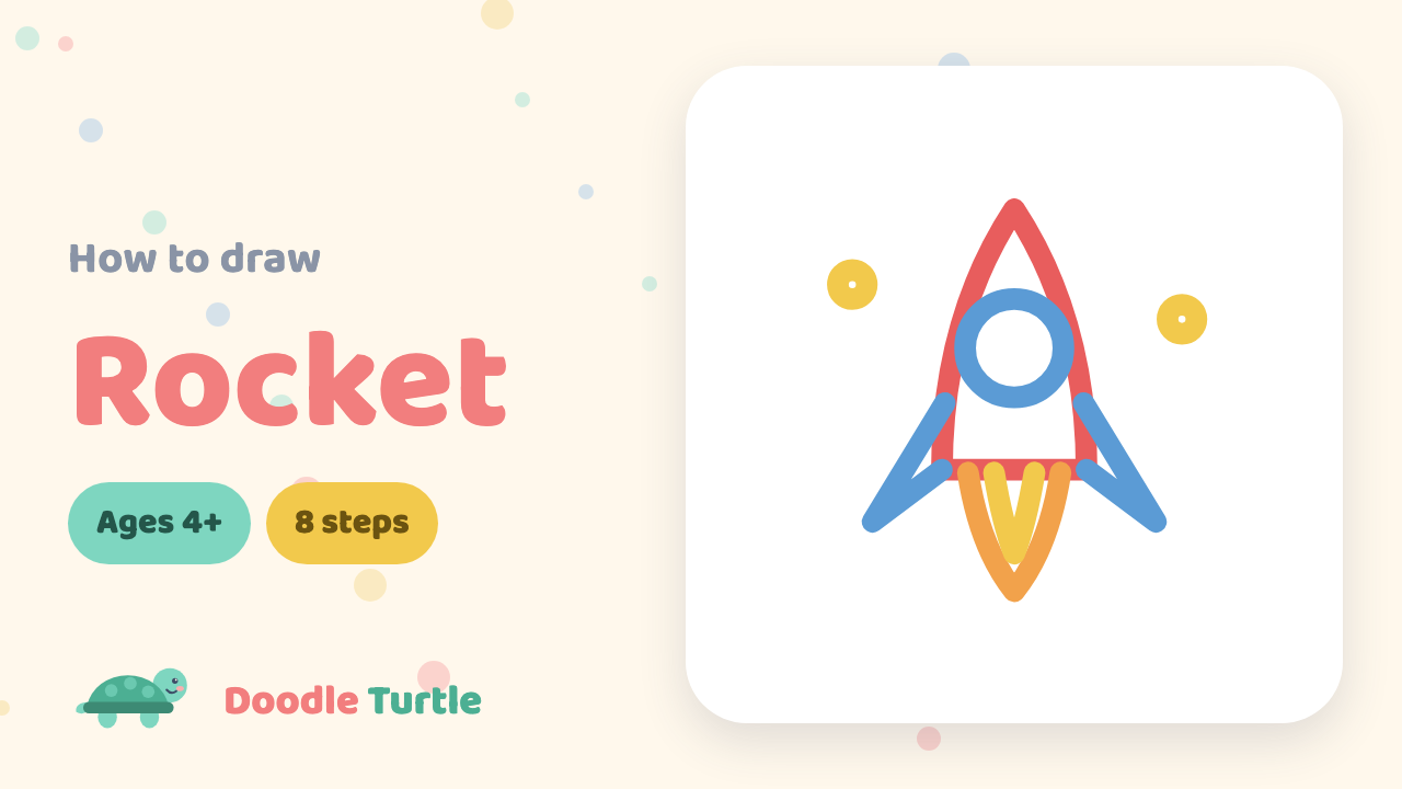 How to draw a rocket — slow draw-along video