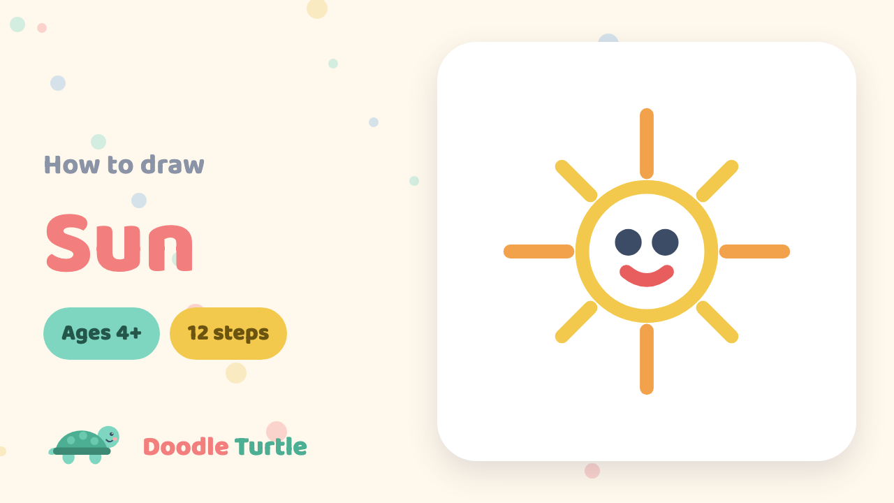 How to draw a sun — slow draw-along video